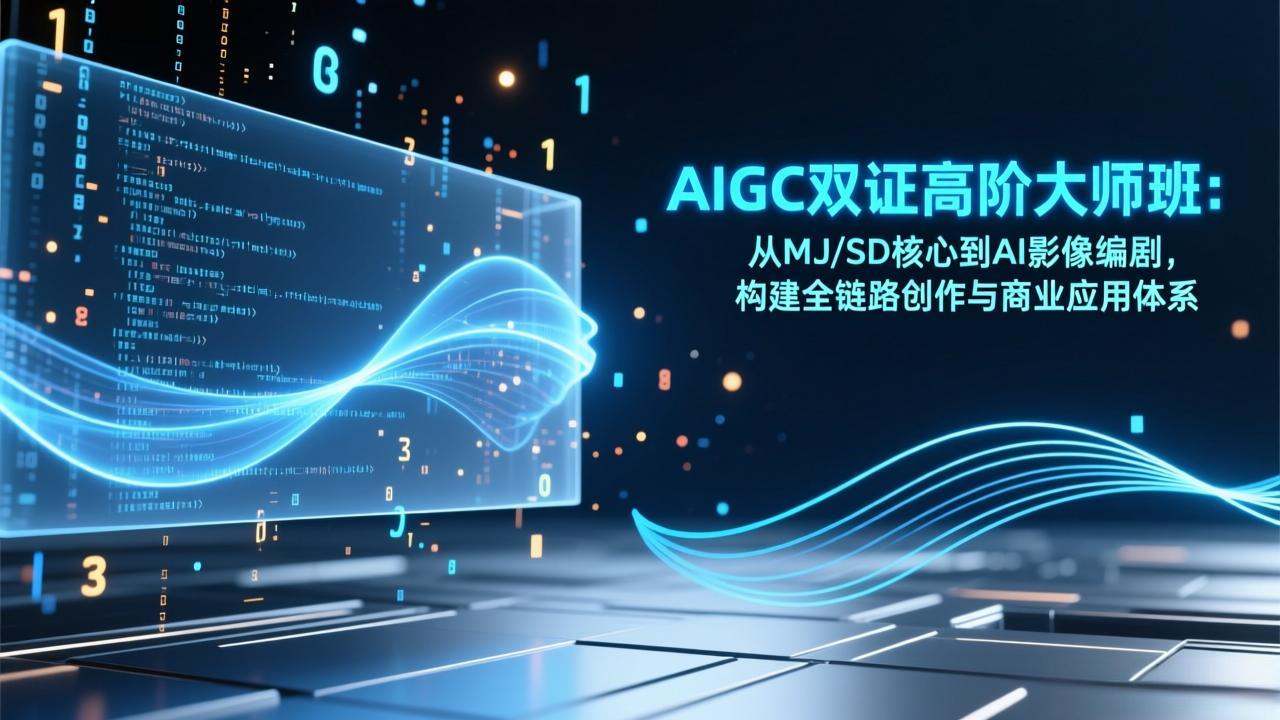 AIGC双证高阶大师班：从MJ/SD核心到AI影像编剧，构建全链路创作与商业应用体系-仙女副业网
