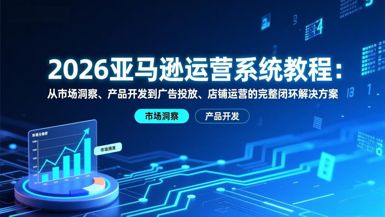 2026亚马逊运营系统教程：从市场洞察、产品开发到广告投放、店铺运营的完整闭环解决方案-仙女副业网