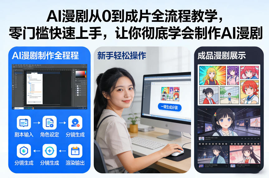 AI漫剧从0到成片全流程教学，零门槛快速上手，让你彻底学会制作AI漫剧【保姆级教程】-仙女副业网