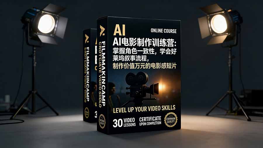 AI电影制作训练营：掌握角色一致性，学会好莱坞叙事流程，制作价值万元的电影感短片-仙女副业网