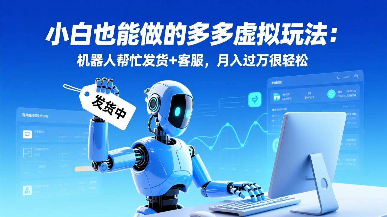 小白也能做的多多虚拟玩法：机器人帮忙发货+客服，月入过万很轻松-仙女副业网