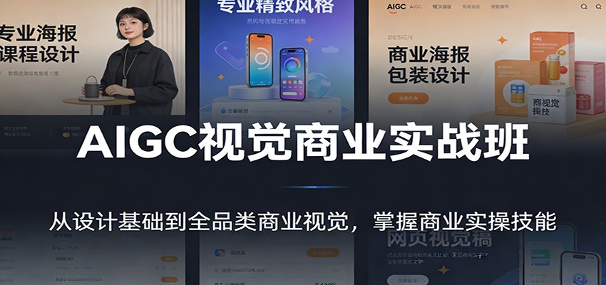 AIGC视觉商业实战班：从设计基础到全品类商业视觉，掌握商业实操技能-仙女副业网