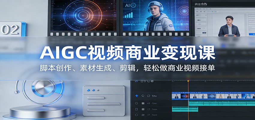 AIGC视频商业变现课：脚本创作、素材生成、剪辑，轻松做商业视频接单-仙女副业网
