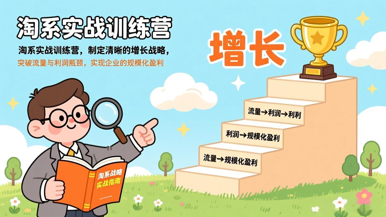 淘系实战训练营，制定清晰的增长战略，突破流量与利润瓶颈，实现企业的规模化盈利-仙女副业网