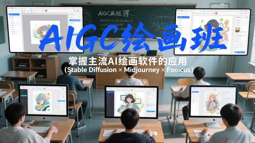 AIGC绘画班，掌握主流Ai绘画软件的应用(Stable Diffusion x Midjourney x Fooocus)-仙女副业网