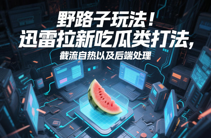 野路子玩法！迅雷拉新吃瓜类打法，截流自热以及后端处理-仙女副业网