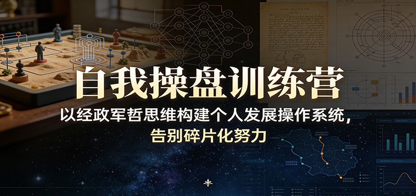 自我操盘训练营：以经政军哲思维构建个人发展操作系统，告别碎片化努力-仙女副业网