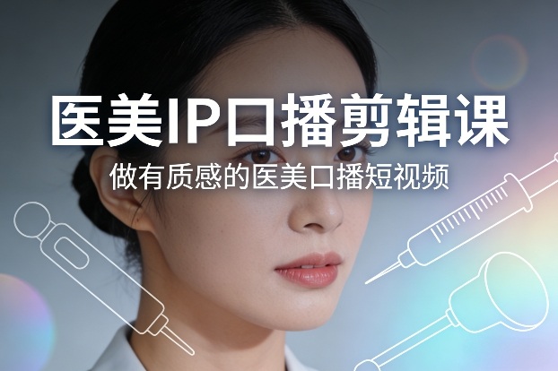 医美IP口播剪辑课，做有质感的医美口播短视频-仙女副业网
