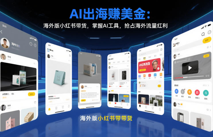 AI出海賺美金：海外版小红书带货，掌握AI工具，抢占海外流量红利(更新2026)-仙女副业网