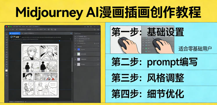 利用Midjourney AI人工智能轻松创作漫画插画教程，零基础创作完整漫画插画-仙女副业网