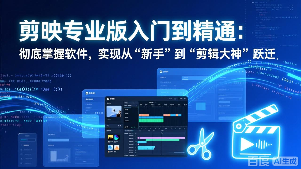 剪映专业版入门到精通：彻底掌握软件，实现从“新手”到“剪辑大神”跃迁-仙女副业网