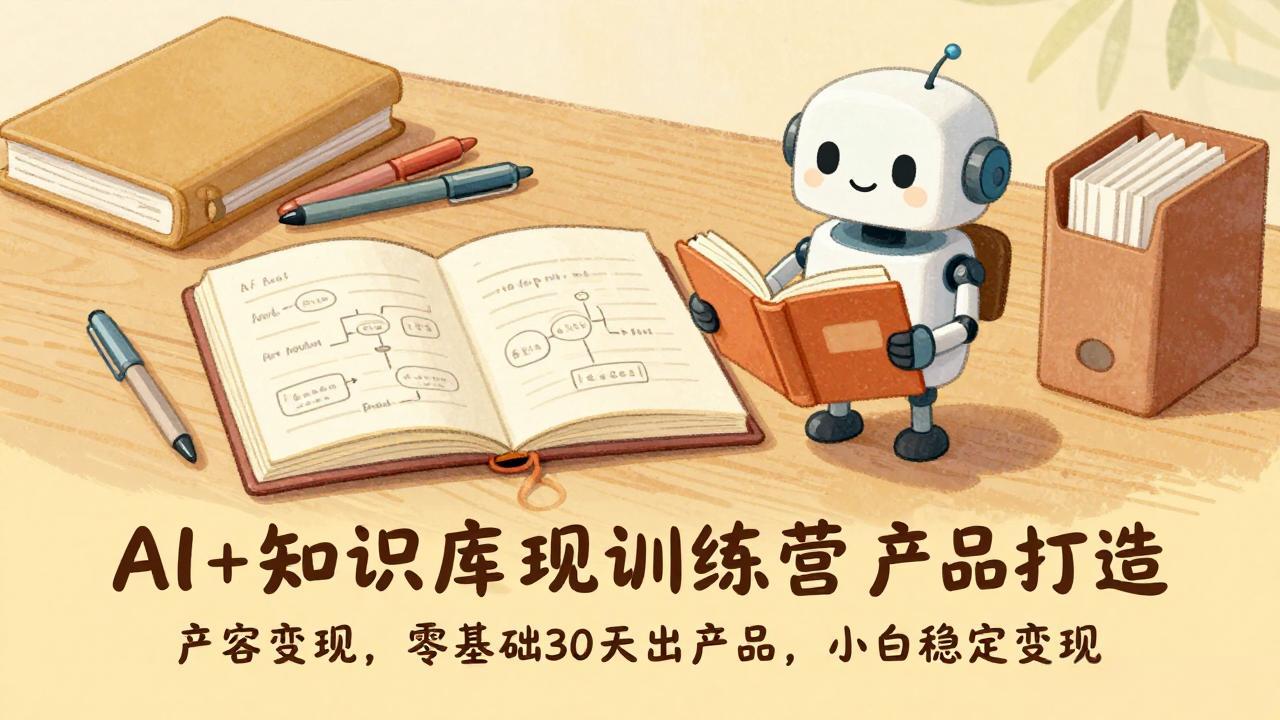 AI+知识库变现训练营，产品打造、内容创作、全平台变现，零基础30天出产品，小白稳定变现-仙女副业网