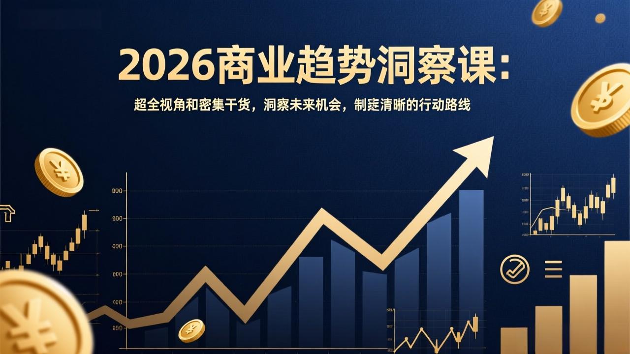 2026商业趋势洞察课：超全视角和密集干货，洞察未来机会，制定清晰的行动路线-仙女副业网