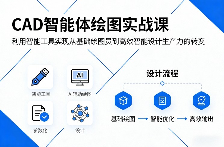 CAD智能体绘图实战课，利用智能工具，实现从基础绘图员到高效智能设计生产力的转变-仙女副业网