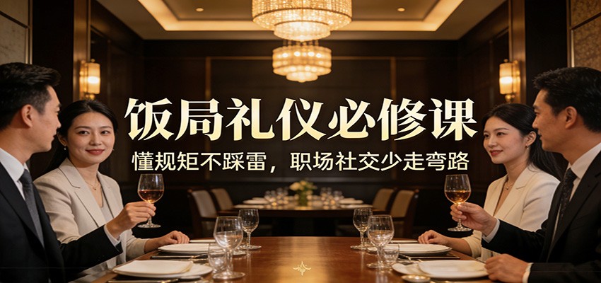 公众号收费文章：《饭局礼仪必修课：懂规矩不踩雷，职场社交少走弯路》-仙女副业网