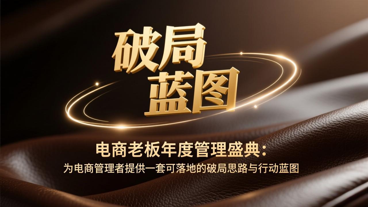 电商老板年度管理盛典：为电商管理者提供一套可落地的破局思路与行动蓝图-仙女副业网