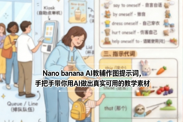 Nano banana AI教辅作图提示词，手把手带你用AI做出真实可用的教学素材-仙女副业网