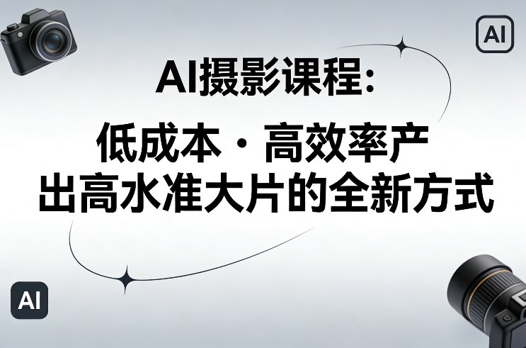 AI摄影课程，低成本高效率产出高水准大片的全新方式-仙女副业网