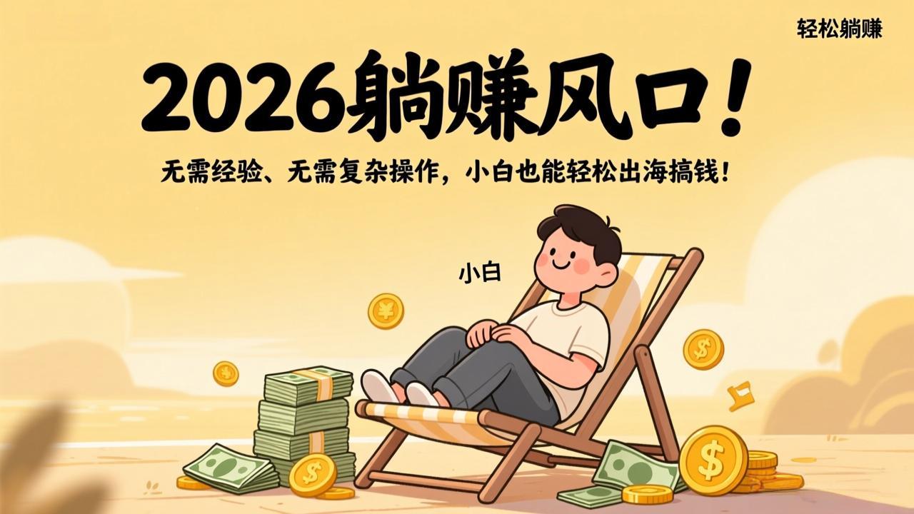 2026躺赚风口！无需经验、无需复杂操作，小白也能轻松出海搞钱！-仙女副业网