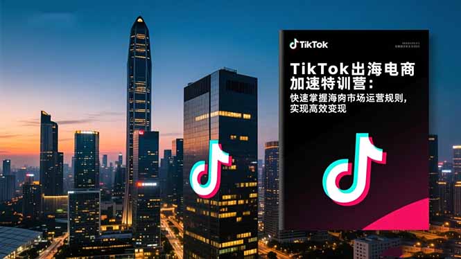 TikTok出海电商加速特训营-更新：快速掌握海外市场运营规则，实现高效变现-仙女副业网