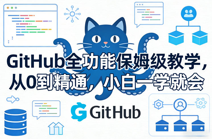 GitHub全功能保姆级教学，从0到精通，小白一学就会-仙女副业网