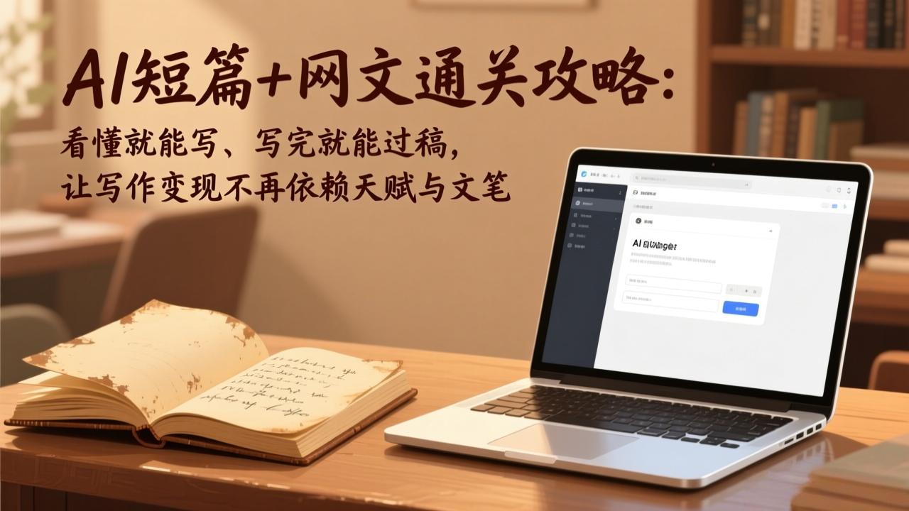 AI短篇+网文通关攻略：看懂就能写、写完就能过稿，让写作变现不再依赖天赋与文笔-仙女副业网