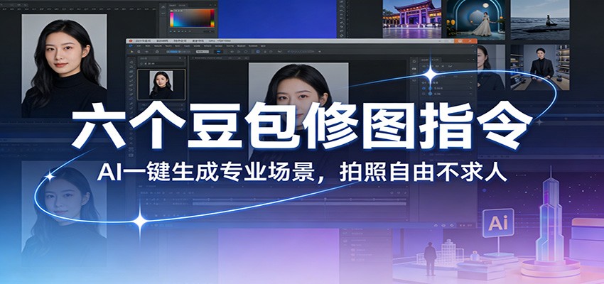 六个豆包修图指令:AI 一键生成专业场景,拍照自由不求人-仙女副业网