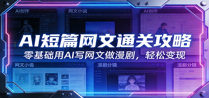 AI短篇网文通关攻略：零基础用AI写网文做漫剧，轻松变现-仙女副业网