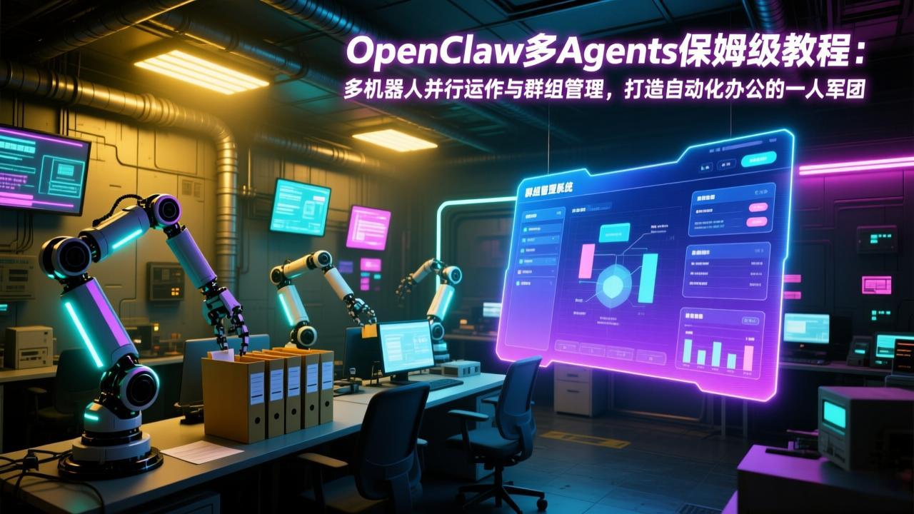 OpenClaw多Agents保姆级教程：多机器人并行运作与群组管理，打造自动化办公的一人军团-仙女副业网
