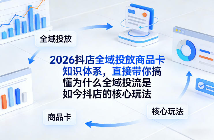 2026抖店全域投放商品卡知识体系，直接带你搞懂为什么全域投流是如今抖店的核心玩法-仙女副业网
