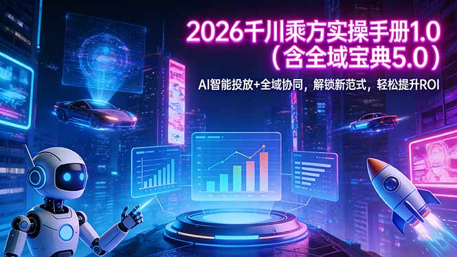 2026 千川乘方实操手册 1.0(含全域宝典 5.0-仙女副业网
