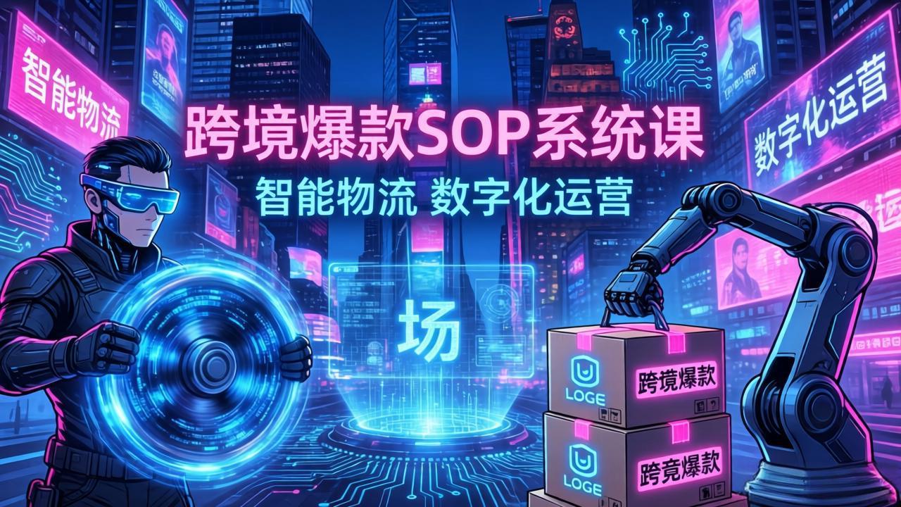 跨境爆款SOP系统课,“内容飞轮+精准投放+AI自动化”为核心,拆解“人×货×场”黄金公式-仙女副业网