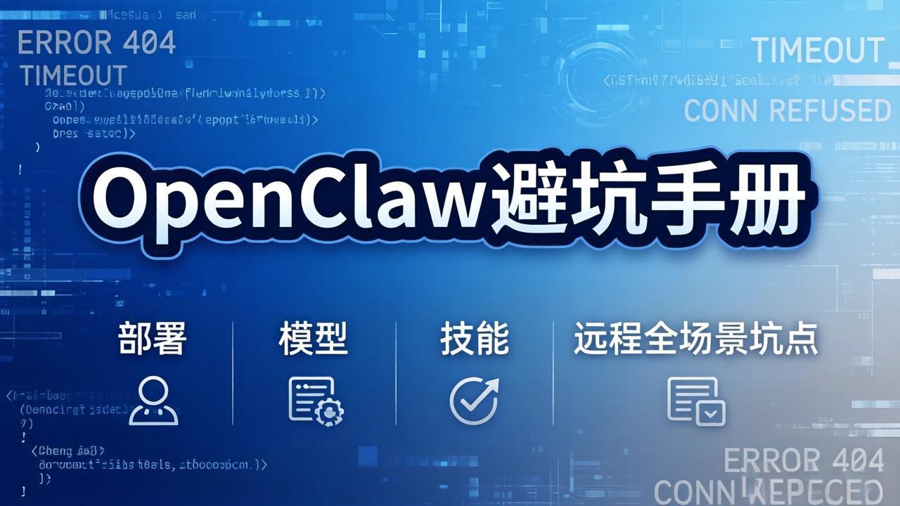 OpenClaw避坑手册:部署+模型+技能+远程全场景坑点,一次性给你说全,少走弯路-仙女副业网