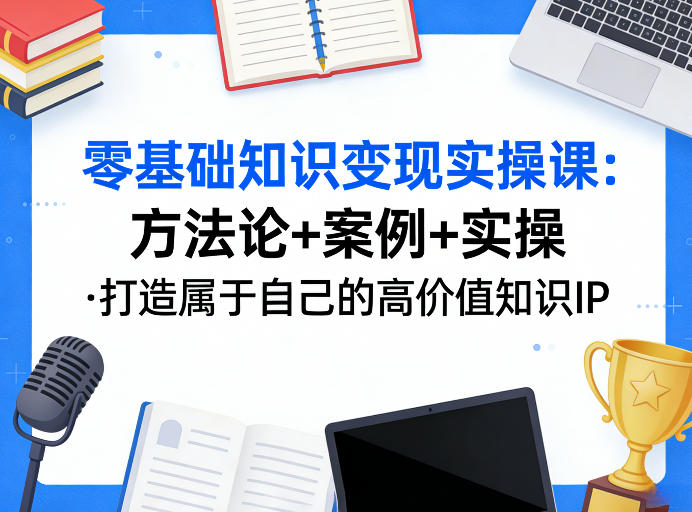 零基础知识变现实操课，方法论+案例+实操，打造属于自己的高价值知识IP-仙女副业网
