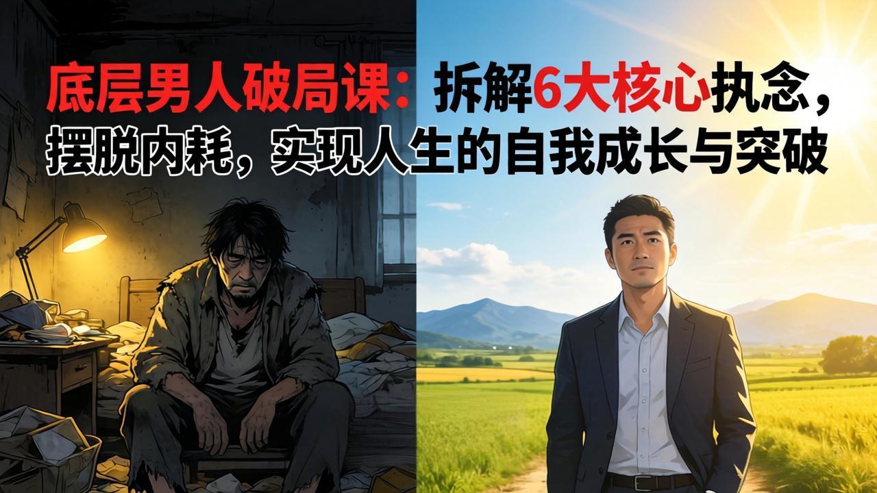 付费文章：底层男人破局课：拆解 6 大核心执念，摆脱内耗，实现人生的自我成长与突破-仙女副业网