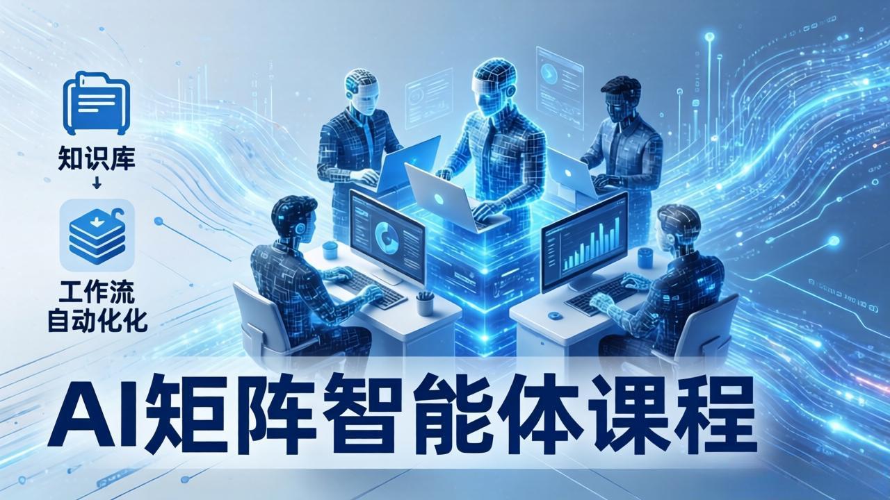 AI矩阵智能体实战：100个数字员工批量生产内容，文本知识库+工作流自动化全搞定-仙女副业网