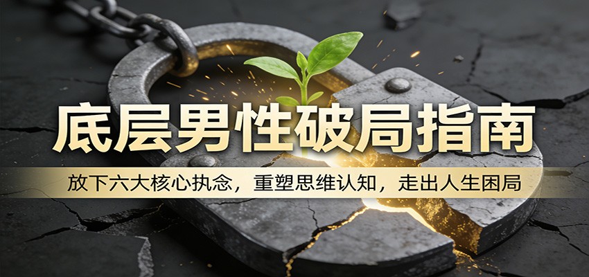 底层男性破局指南：放下六大核心执念，重塑思维认知，走出人生困局-仙女副业网