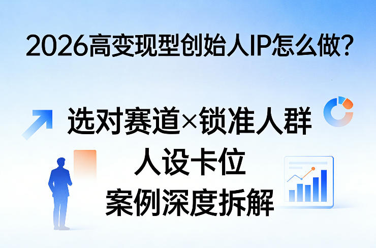 2026高变现型创始人IP怎么做？选对赛道×锁准人群×人设卡位×案例深度拆解-仙女副业网