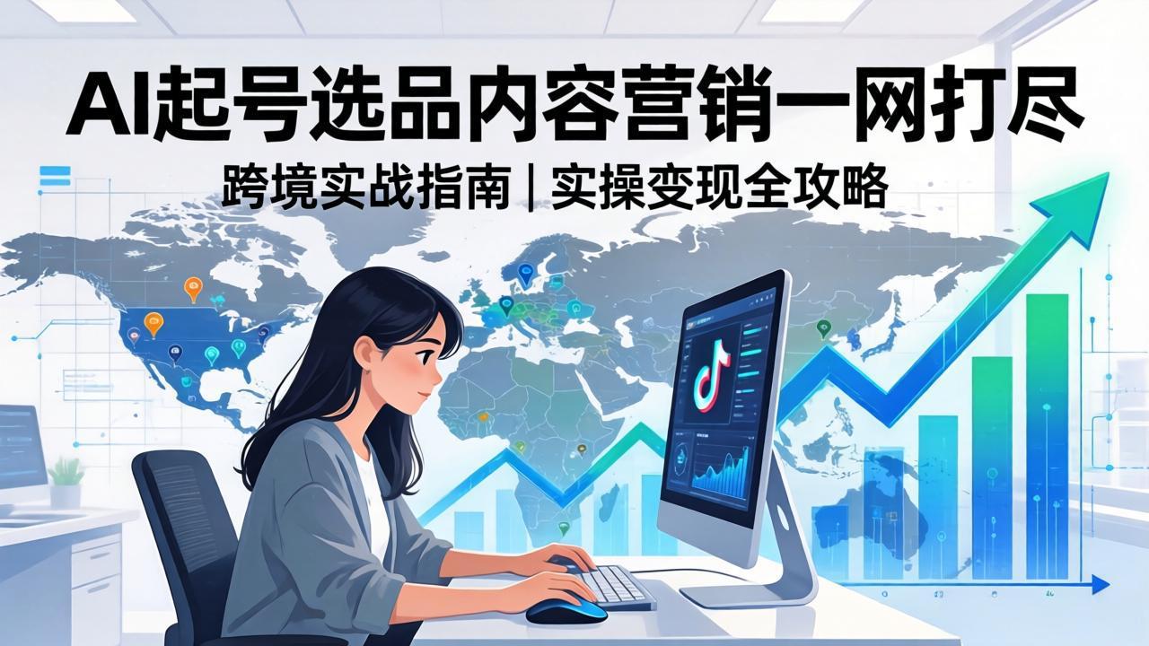2026 TikTok 跨境AI实操：从零基础到变现全流程，AI起号选品内容营销一网打尽-仙女副业网