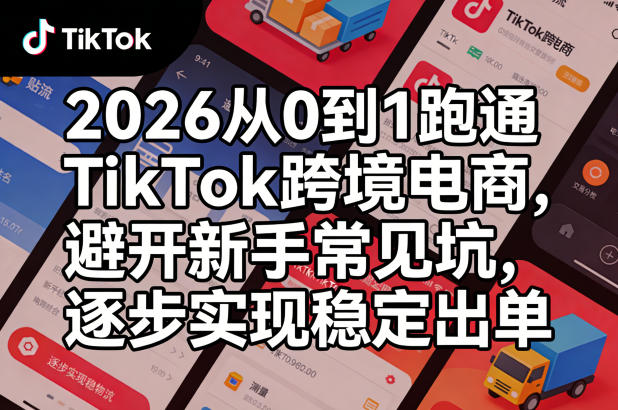 2026从0到1跑通TikTok跨境电商，避开新手常见坑，逐步实现稳定出单-仙女副业网