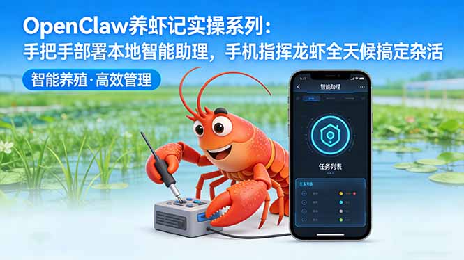 OpenClaw养虾记实操系列-更新：手把手部署本地智能助理，手机指挥龙虾全天候搞定杂活-仙女副业网
