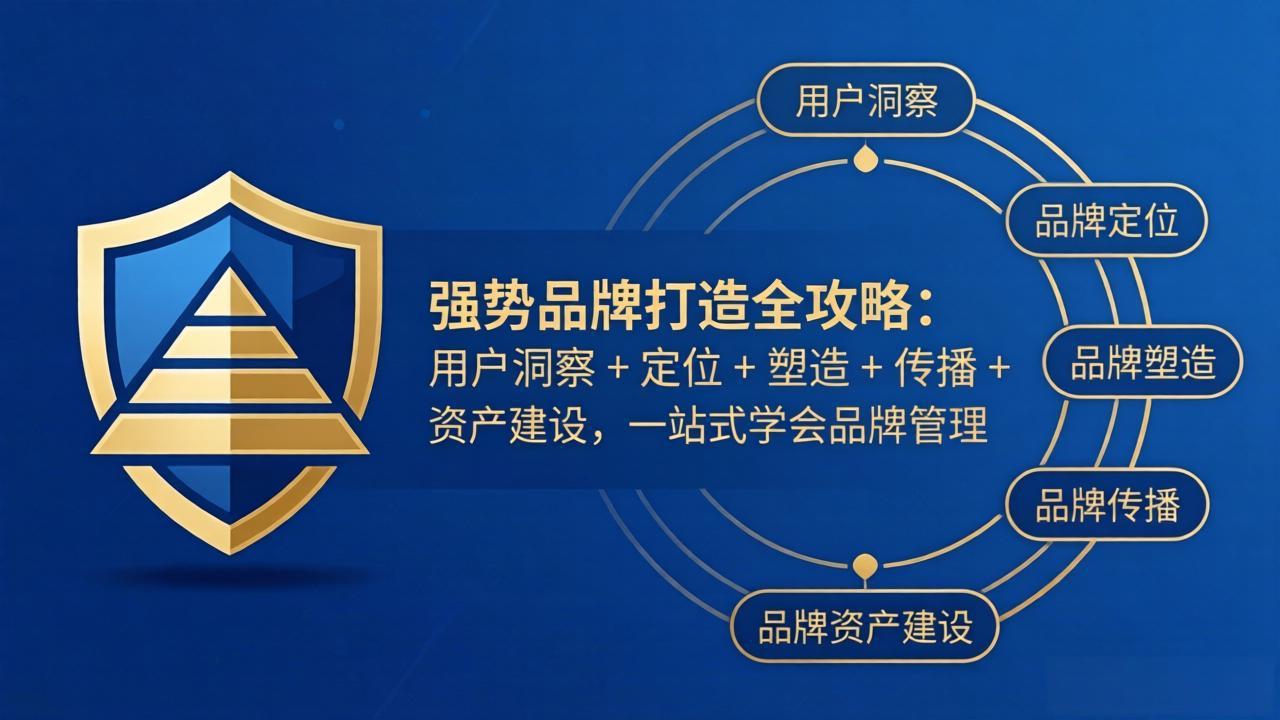 强势品牌打造全攻略：用户洞察 + 定位 + 塑造 + 传播 + 资产建设，一站式学会品牌管理-仙女副业网