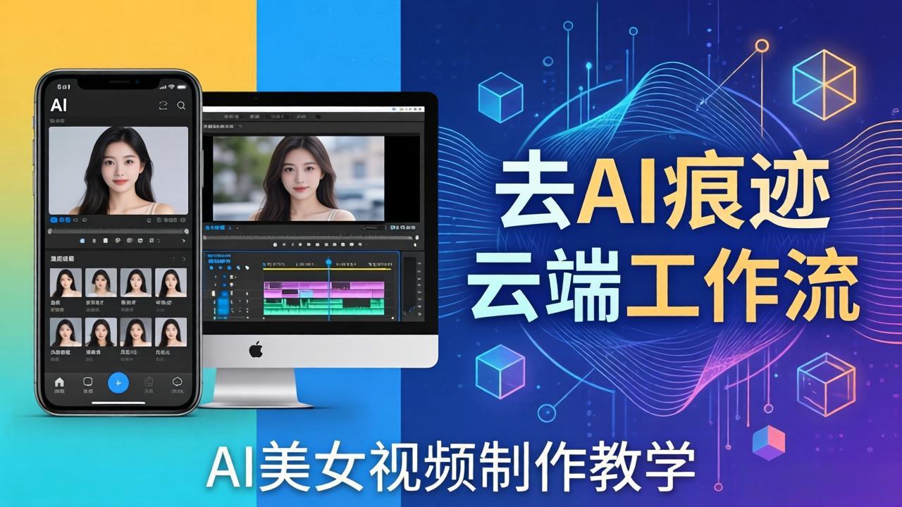 AI美女视频制作教学：去AI痕迹，云端工作流出图，手机电脑均可，不需要配置-仙女副业网