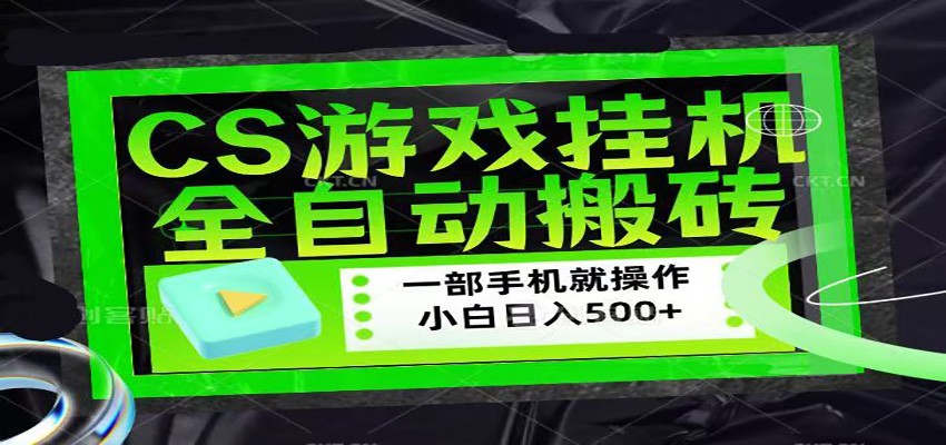 CSGO游戏挂机捡漏搬砖，超稳定的项目，带领1000+小白实现日入500+-仙女副业网