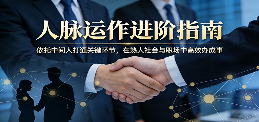 付费文章：人脉运作进阶指南，依托中间人打通关键环节，在熟人社会与职场中高效办成事-仙女副业网