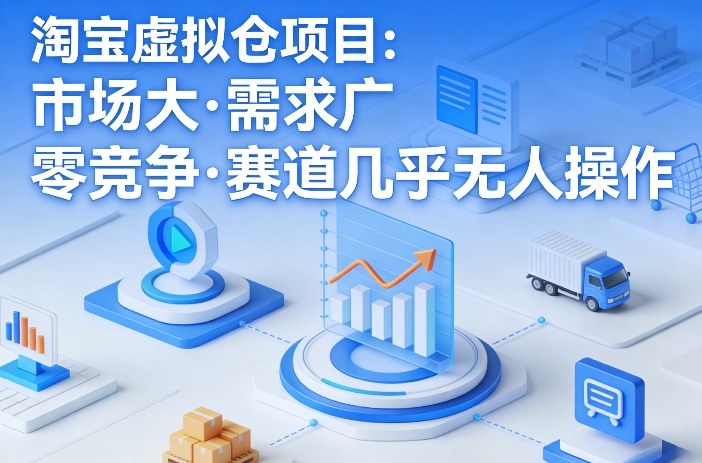 淘宝虚拟仓项目，市场大，需求广，零竞争，赛道几乎没人操作(更新0410)-仙女副业网