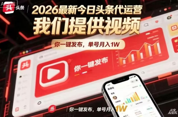 今日头条躺賺模式，你9我1，操作简单，一键发布，单机日入数百，长期合作【揭秘】-仙女副业网