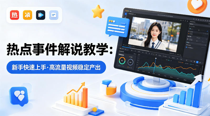 某大V的热点事件解说教学，新手也能快速上手，稳定产出高流量解说视频-仙女副业网