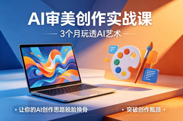 AI审美创作实战课，3个月玩透AI艺术，让你的AI创作思路脱胎换骨，突破创作瓶颈-仙女副业网