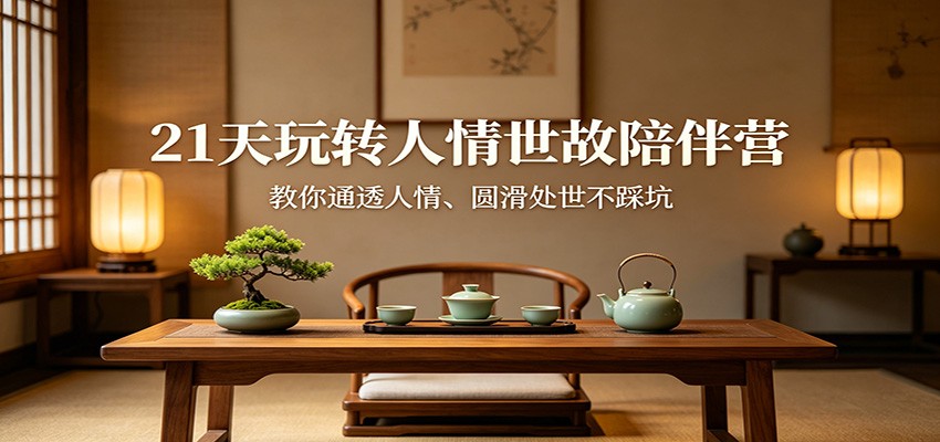 21天玩转人情世故陪伴营：教你通透人情、圆滑处世不踩坑-仙女副业网